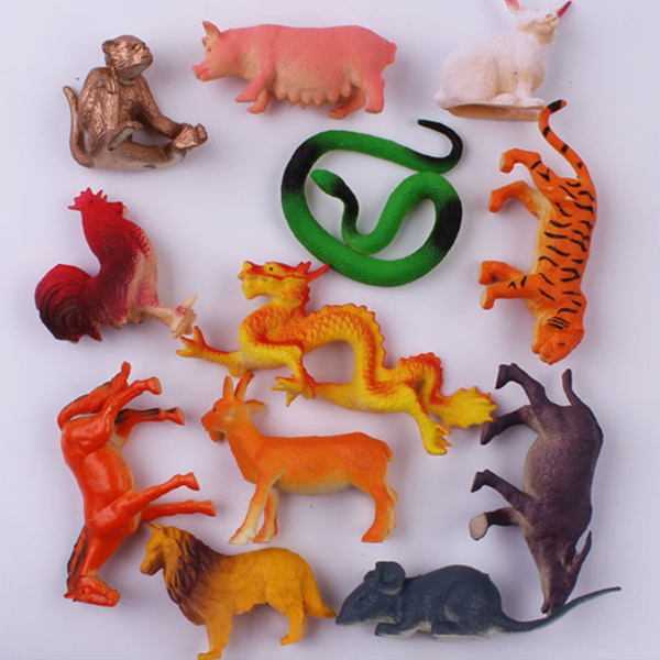 Bộ đồ chơi 12 con giáp bằng nhựa mô phỏng chân thực, sống động hình ảnh các con vật