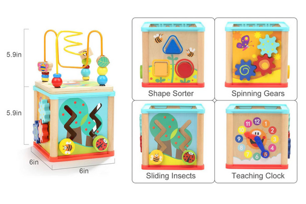 Sản phẩm được tích hợp 5 trò chơi khác nhau trong một bộ đồ chơi