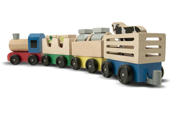 Giới thiệu xuất xứ của đồ chơi xe lửa trang trại bằng gỗ Melissa & Doug