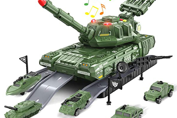 Thông tin kỹ thuật của bộ đồ chơi xe tăng vận tải chở 4 xe quân sự